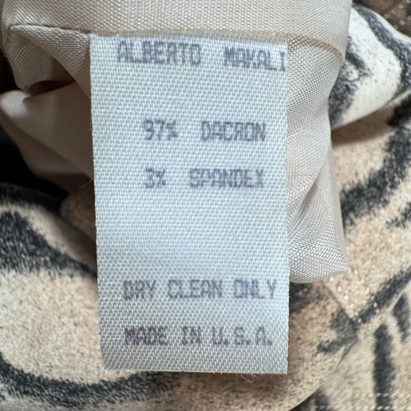 Alberto Makali Sport Caché Vintage Tiger Print Faux Suede Jacket Size 8 - Picture 7 of 7